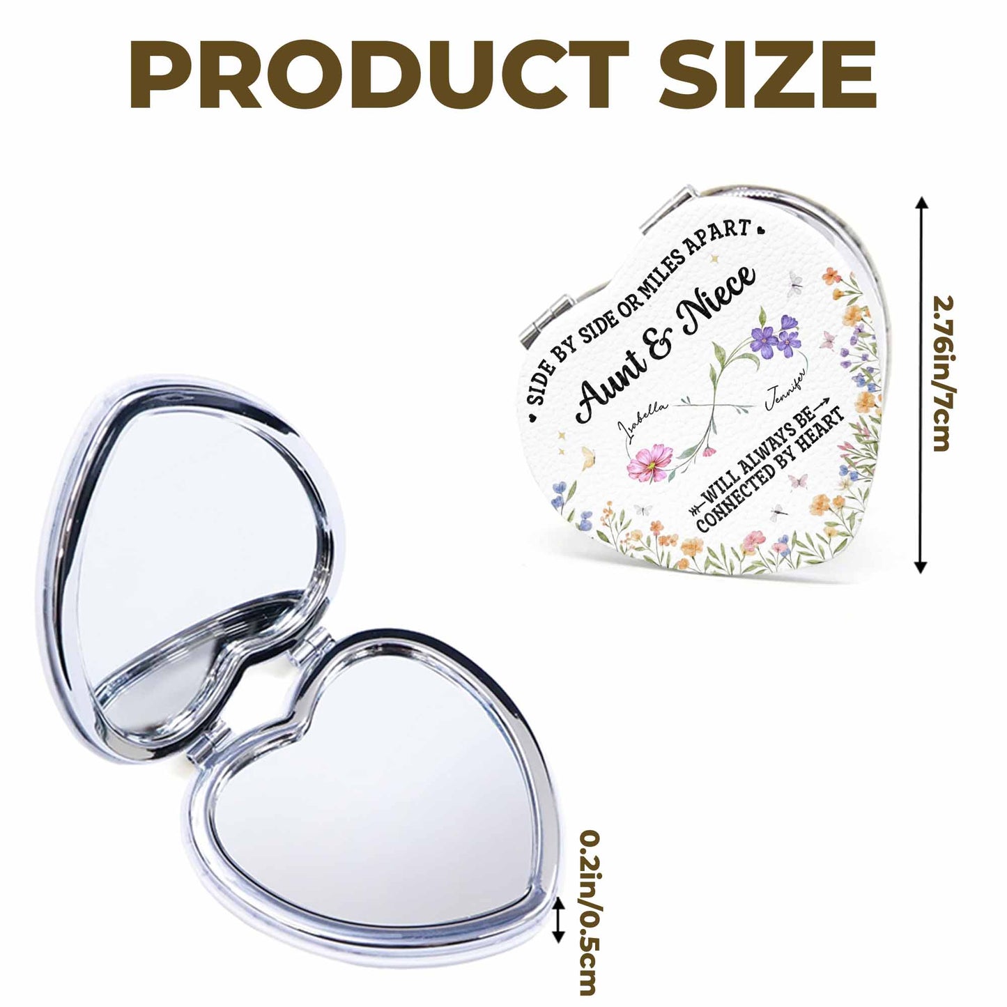 Side By Side Or Miles Apart, Heartfelt Gift For Aunt & Niece