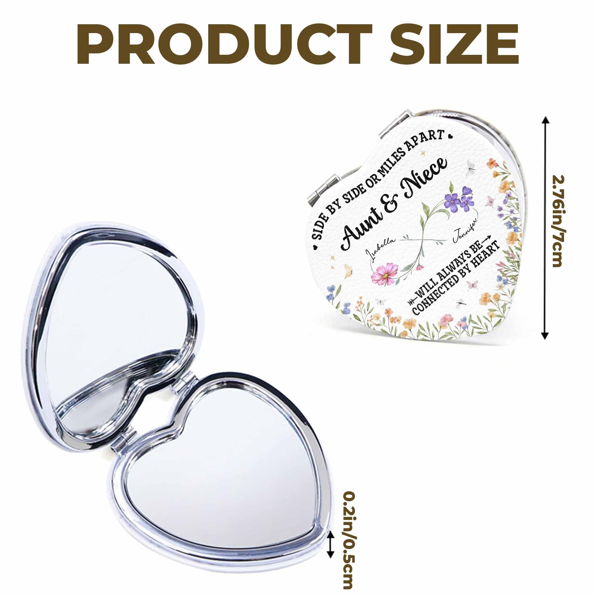 Side By Side Or Miles Apart, Heartfelt Gift For Aunt & Niece