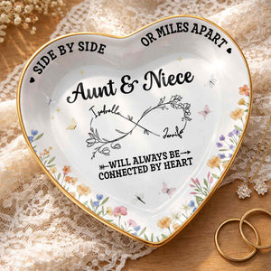 Side By Side Or Miles Apart Aunt Niece Flowers Infinity Symbol