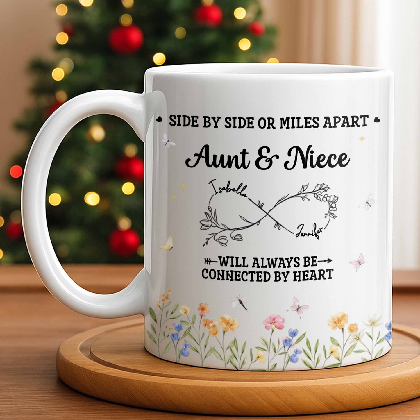 Aunt & Niece Always Connected by Heart With Flowers