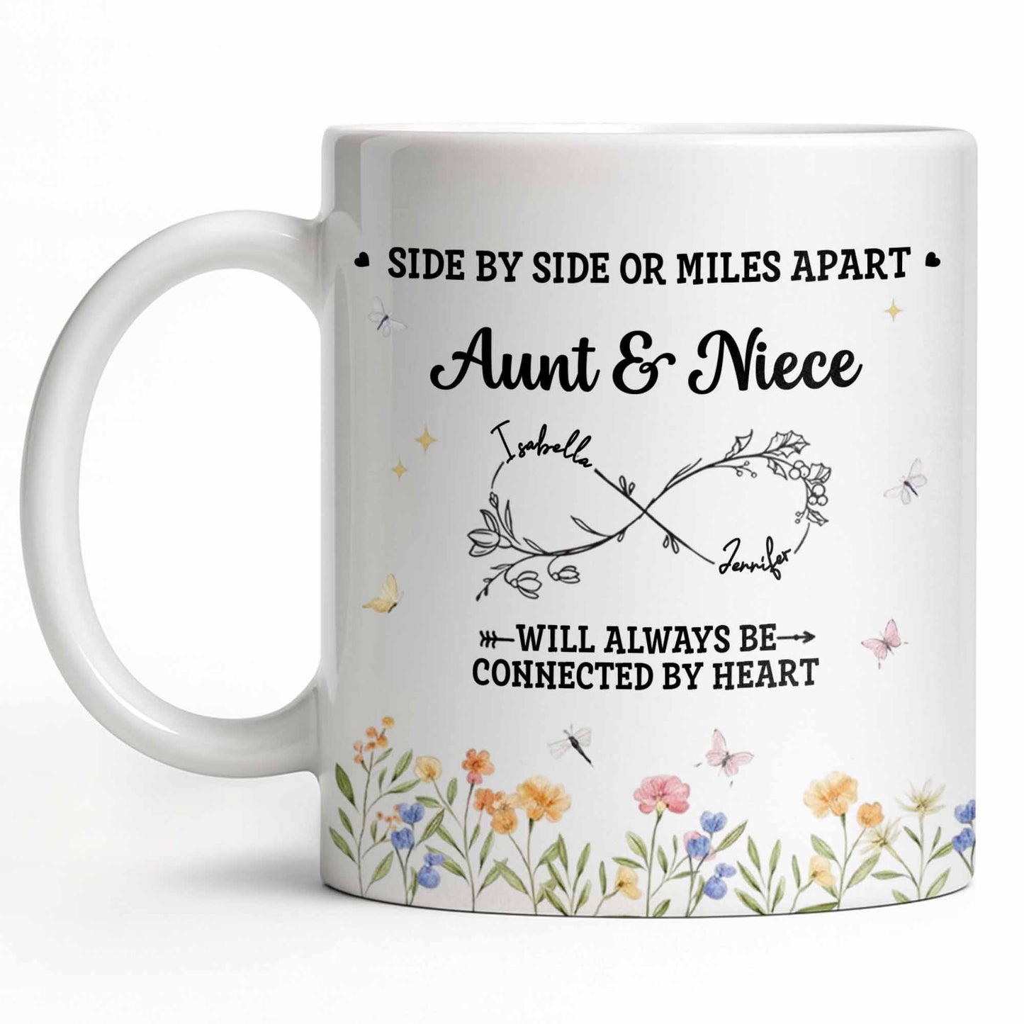 Aunt & Niece Always Connected by Heart With Flowers