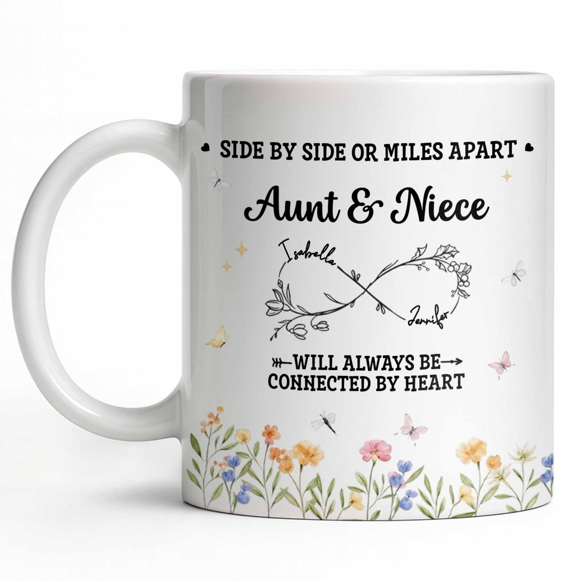 Aunt & Niece Always Connected by Heart With Flowers