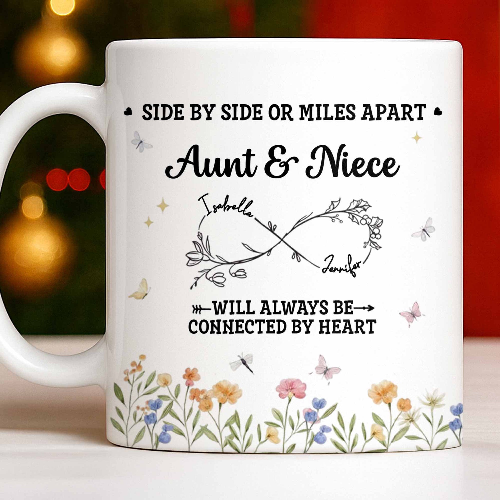 Aunt & Niece Always Connected by Heart With Flowers