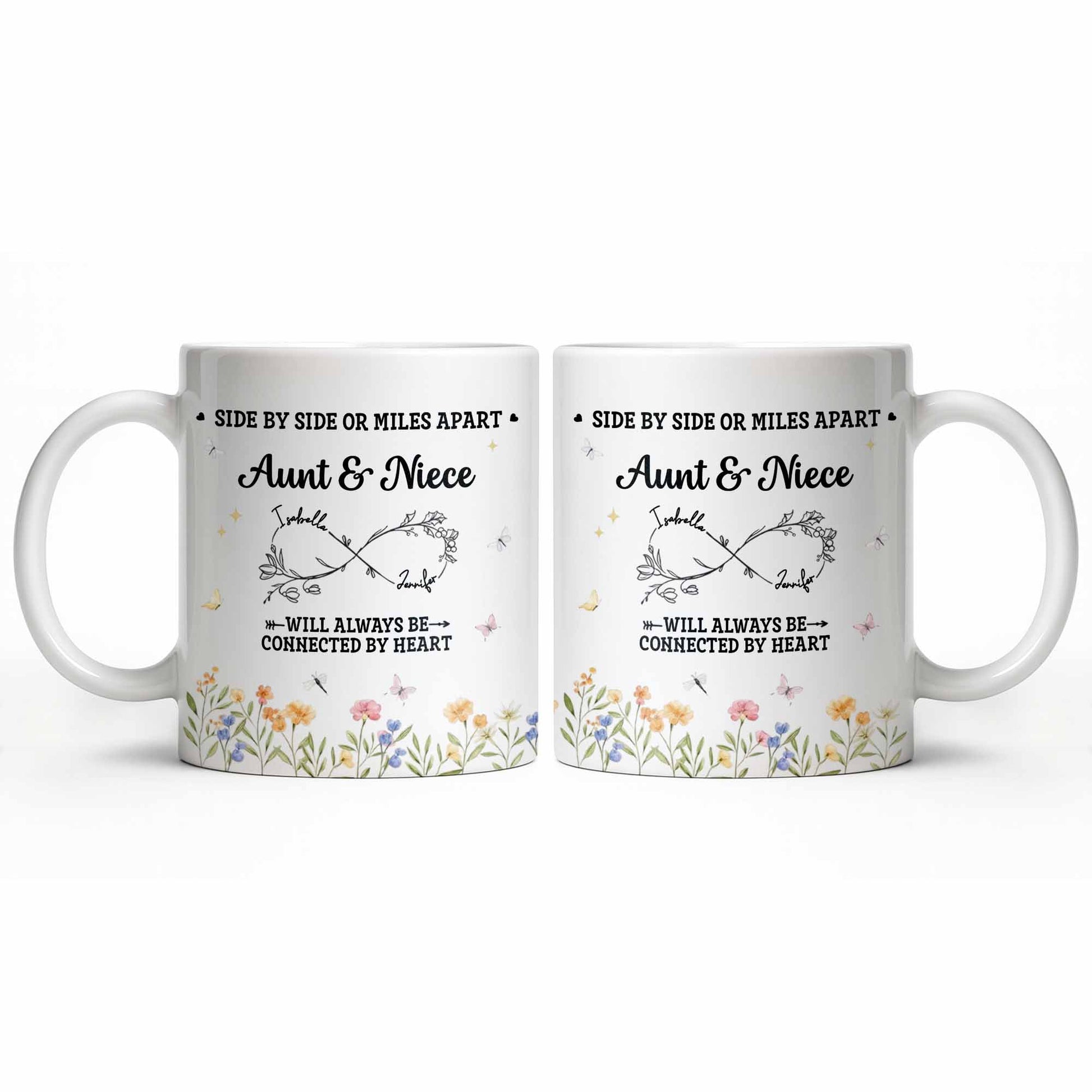 Aunt & Niece Always Connected by Heart With Flowers