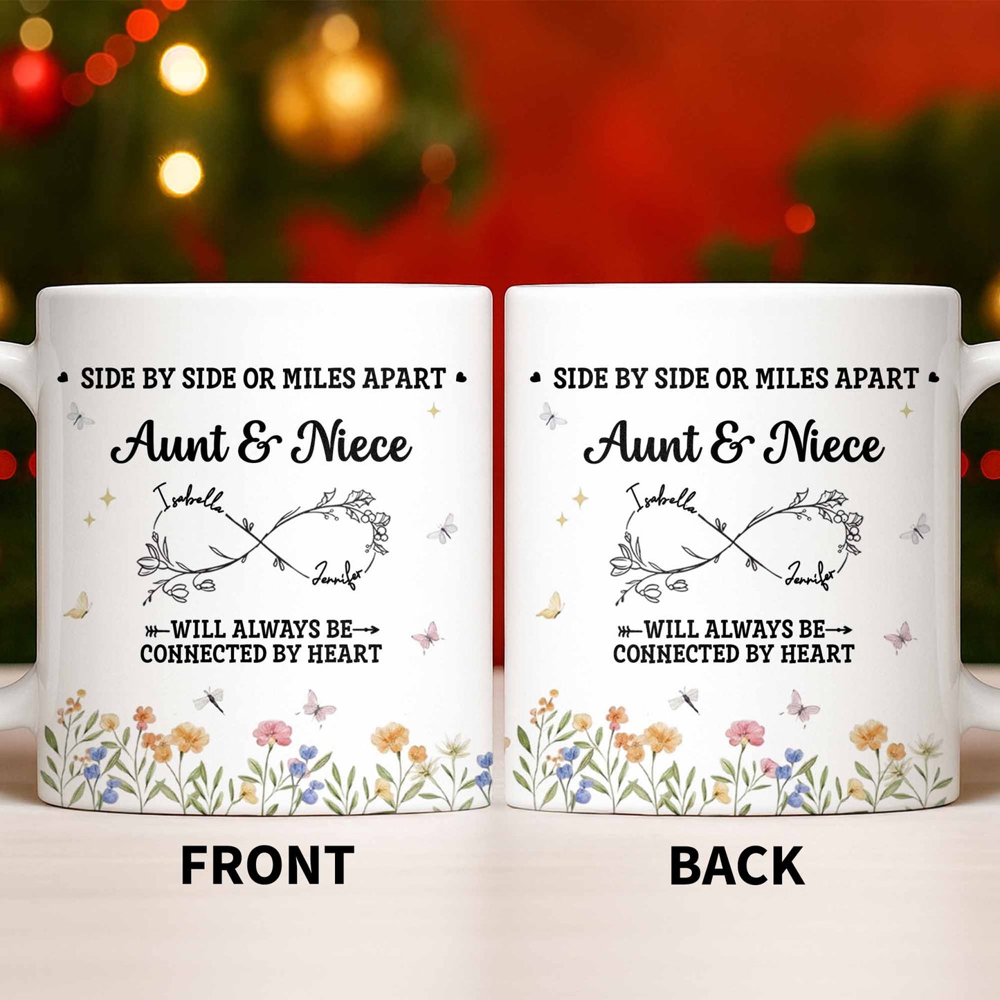 Aunt & Niece Always Connected by Heart With Flowers