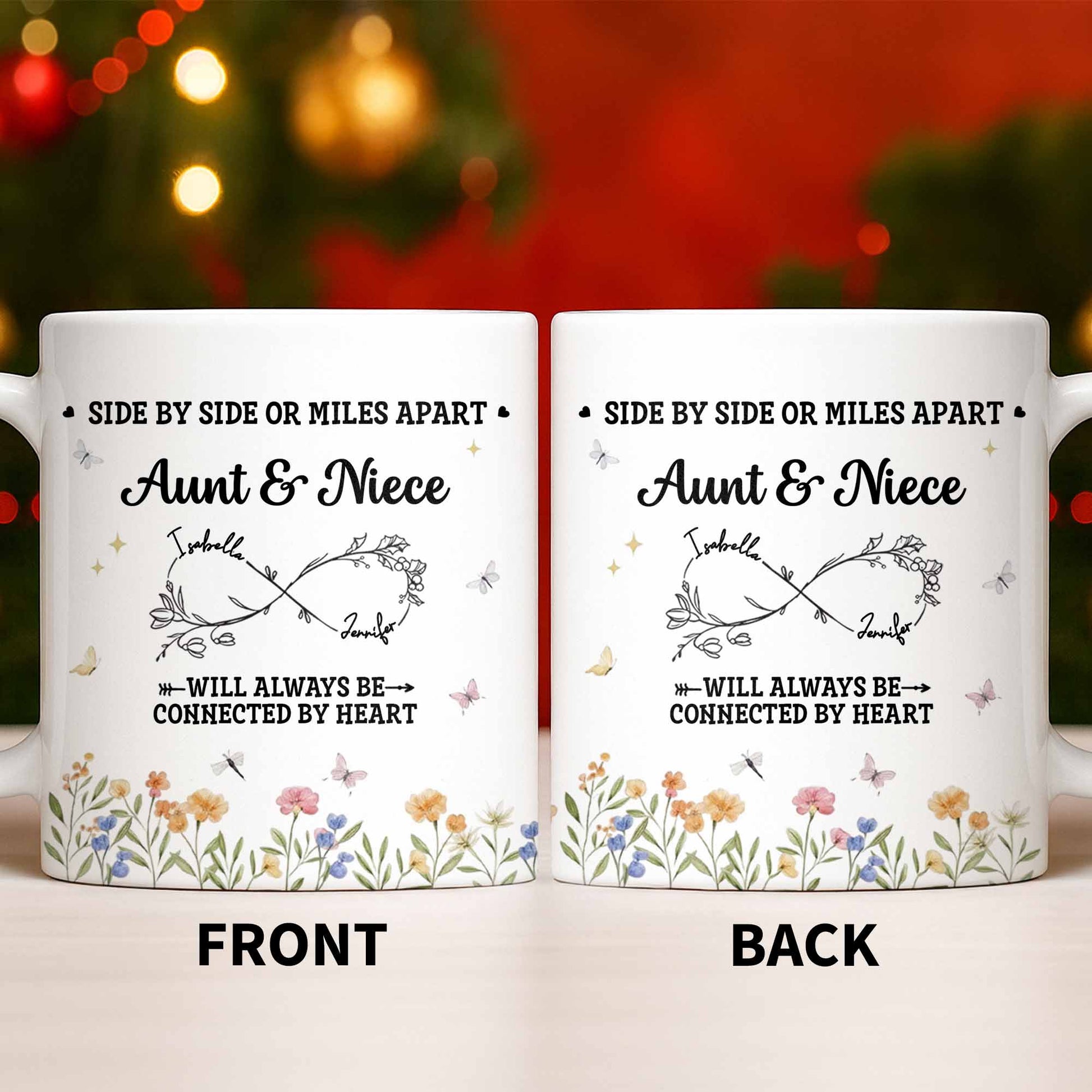 Aunt & Niece Always Connected by Heart With Flowers