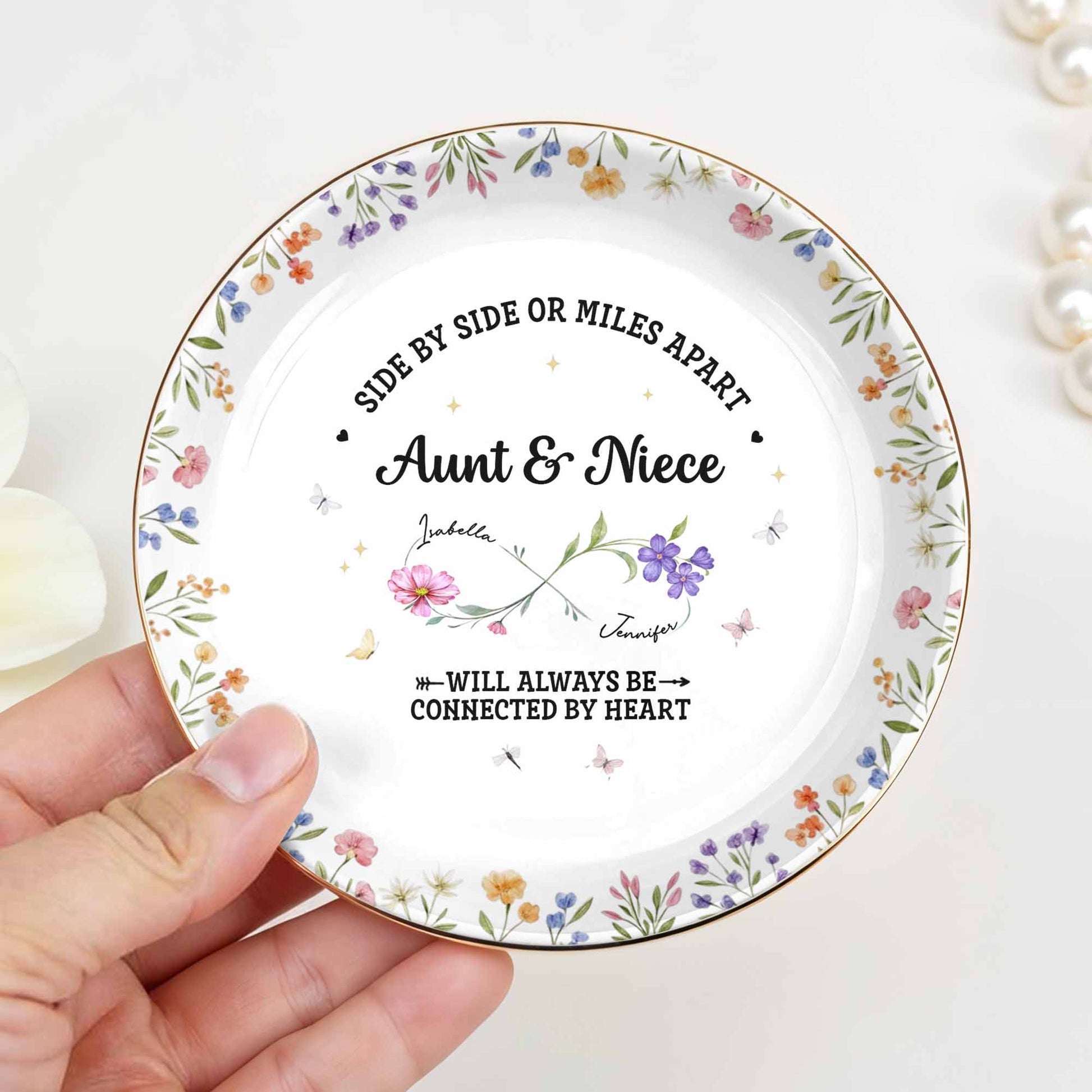 Side By Side Or Miles Apart, Aunt & Niece, Flowers