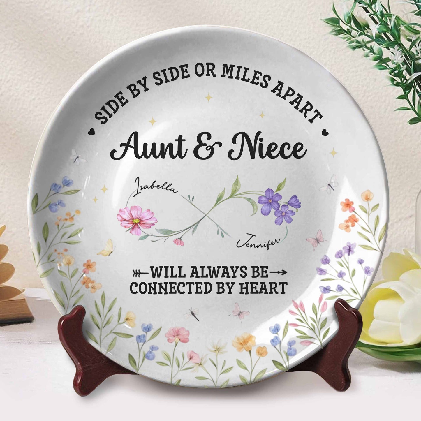 Side By Side Or Miles Apart, Aunt & Niece Connected By Heart