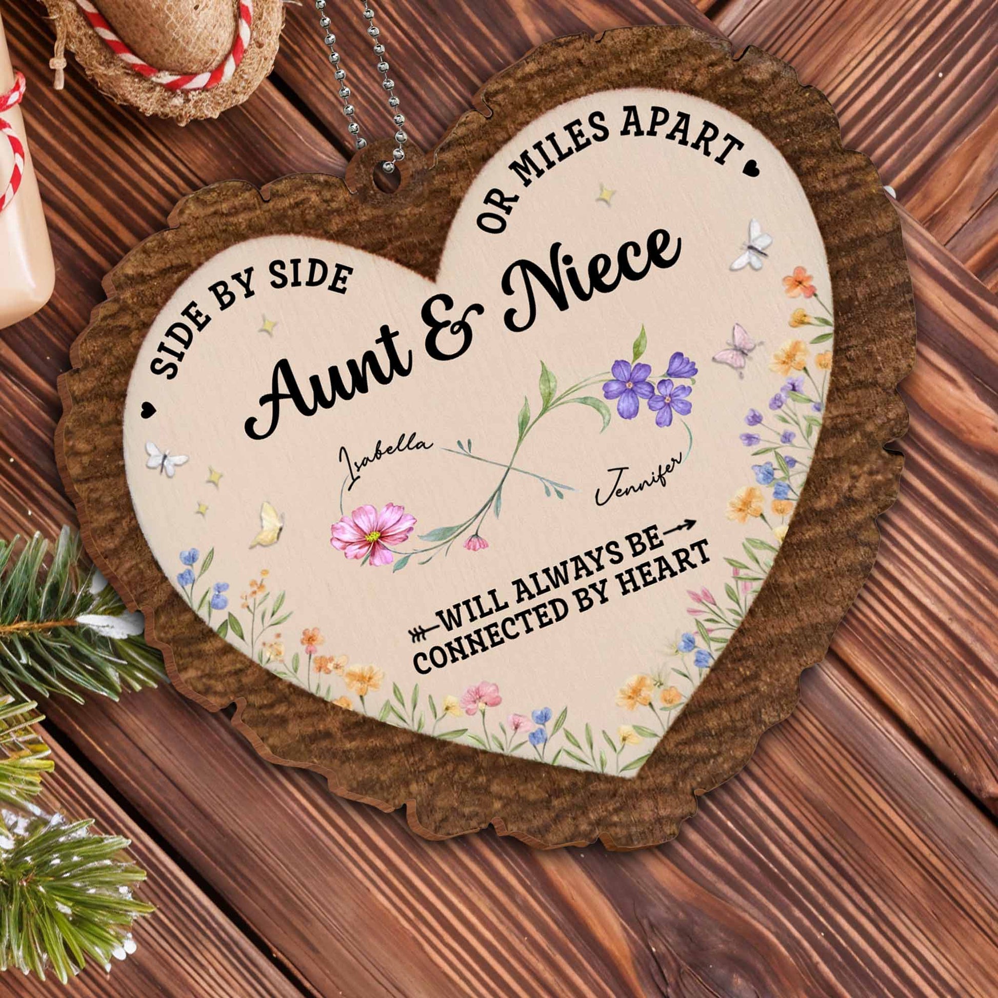 Side By Side Or Miles Apart Aunt & Niece Connected By Heart