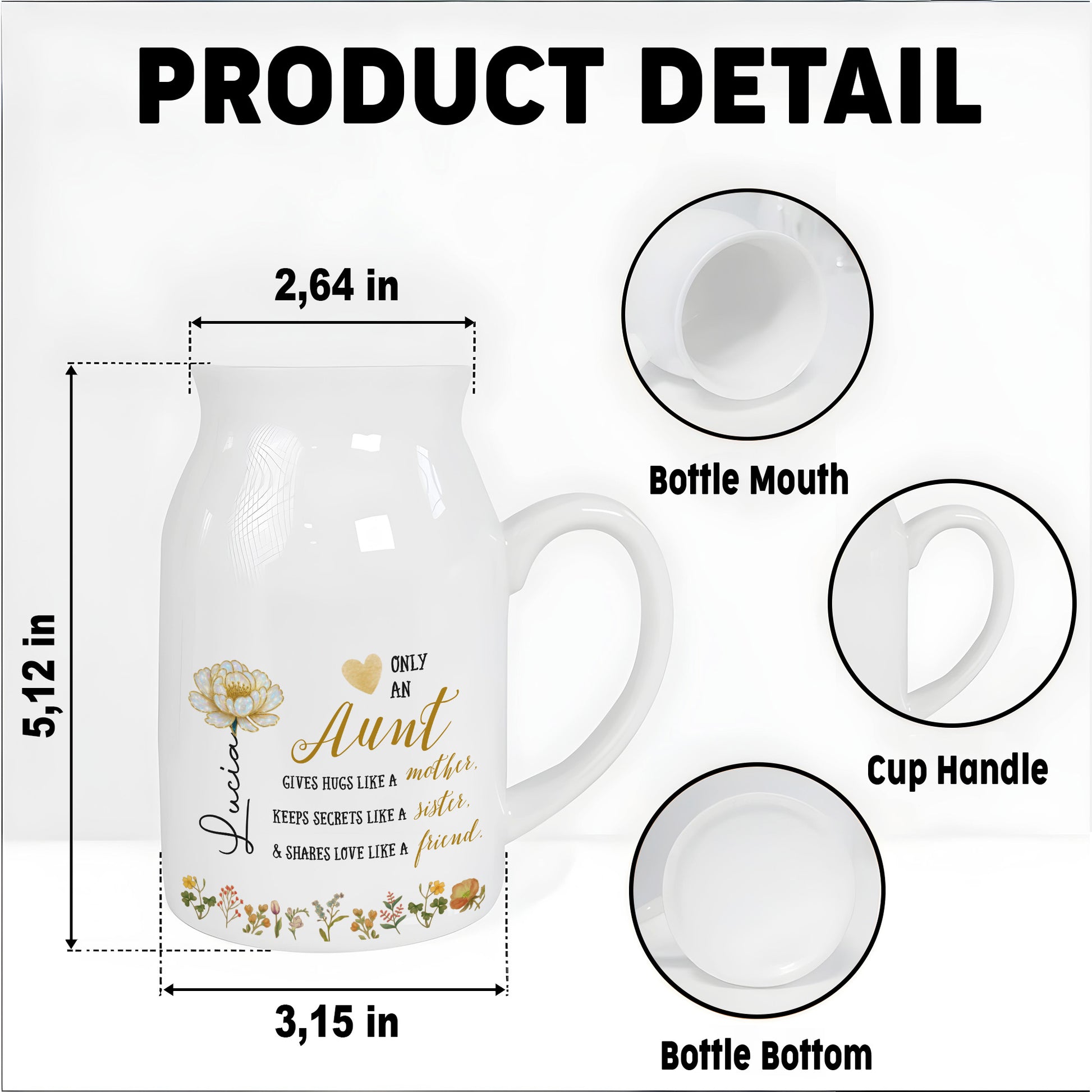 Only An Aunt Gives Hugs Like A Mother With Flowers