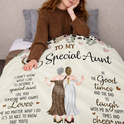 To My Special Aunt, Hearts And Flowers