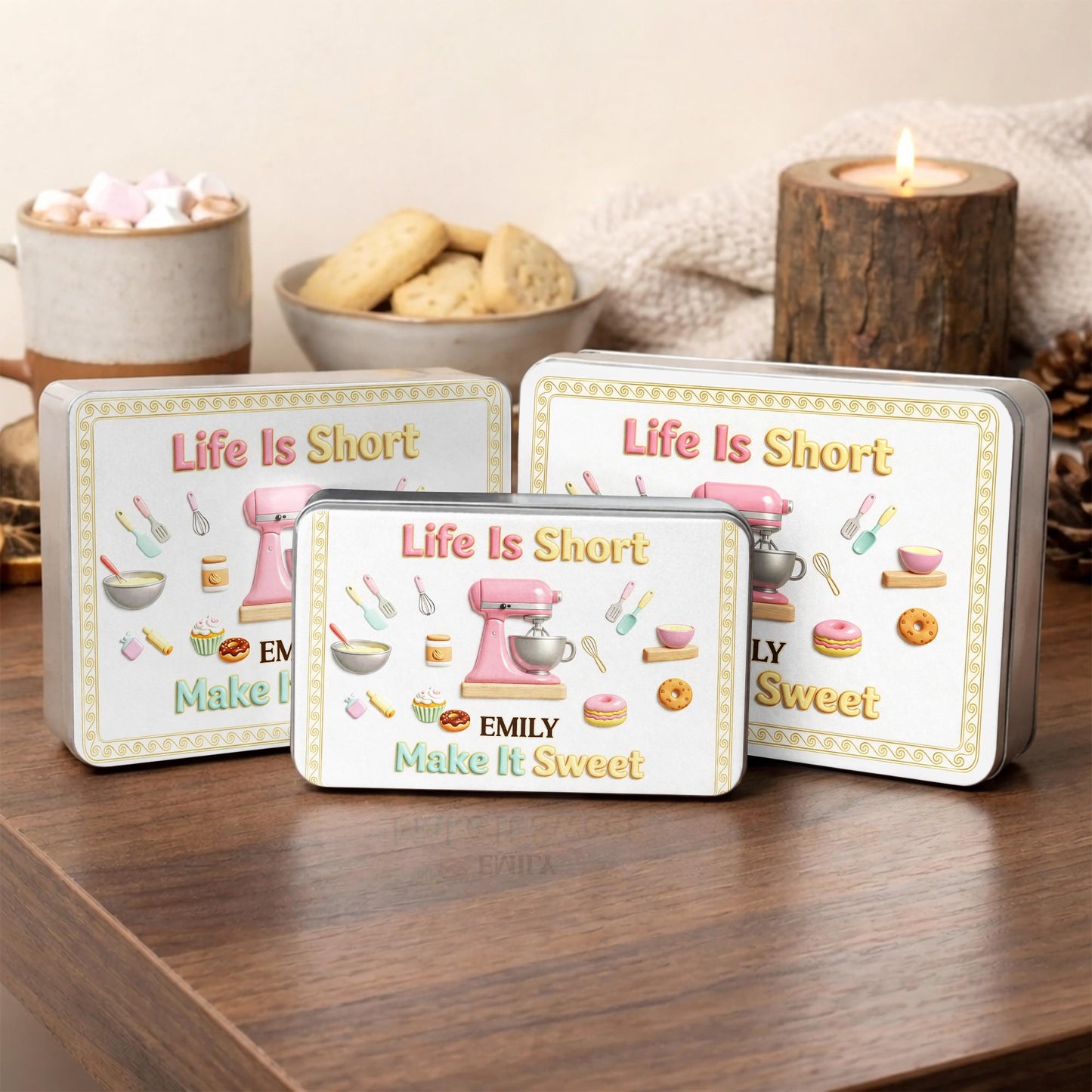 Life Is Short Make It Sweet Baker Stand Mixer And Kitchen Utensils