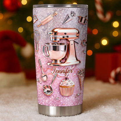 Baking Is My Therapy Kitchen Rose Gold Stand Mixer And Cupcake