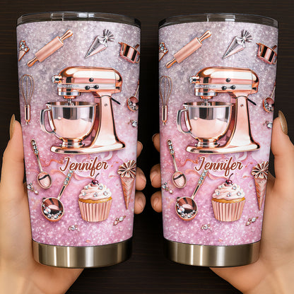 Baking Is My Therapy Kitchen Rose Gold Stand Mixer And Cupcake