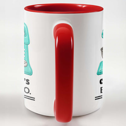 Baking Co. Open Daily With Custom Dough Mixer 3D Embroidery - Personalized Custom Accent Mug - BAKE043_AMUG