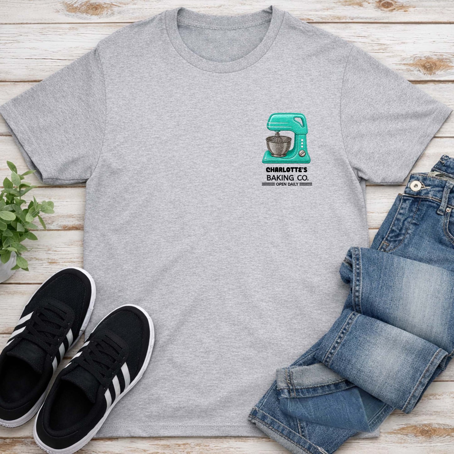 Baking Co. Open Daily Custom Stand Mixer Graphic - Personalized Custom Unisex T-shirt, Hoodie - BAKE043_WBAS