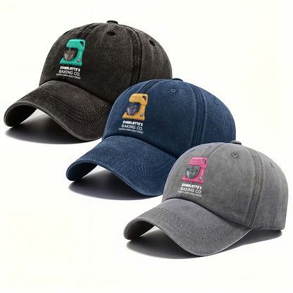 Baking Co Open Daily Custom Name Dough Mixer - Personalized Custom Washed Denim Cap - BAKE043_WDCAP
