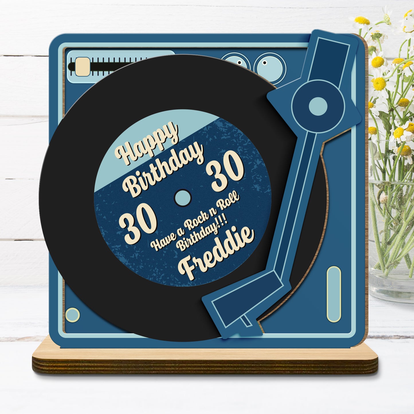 Happy Birthday, Have A Rock N' Roll Birthday, Record Player Design