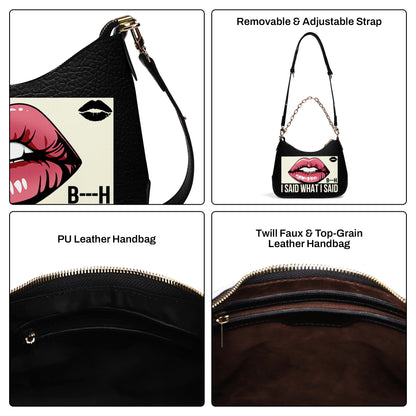 J'ai dit ce que j'ai dit - Sac à main bandoulière personnalisé avec chaîne - BIS02CH
