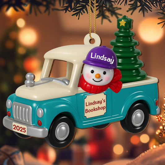 Celebrate The Magic Of Books And Joy Of The Season - Personalized Custom Wood Ornament, Custom Shaped - BLV004_WDO
