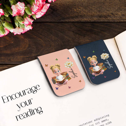 Customize Your Own Message With A Charming Girl Reading