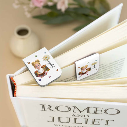 Customize Your Own Message With A Charming Girl Reading