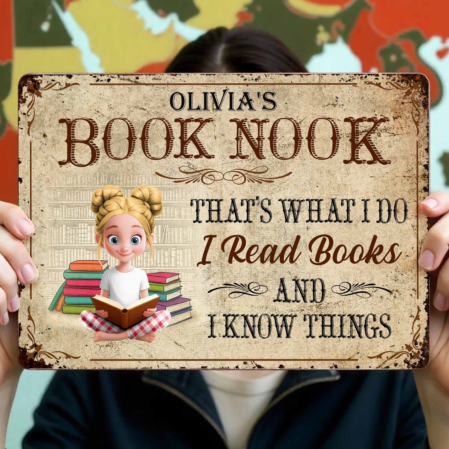 That's What I Do I Read Books And I Know Things, Cartoon Girl