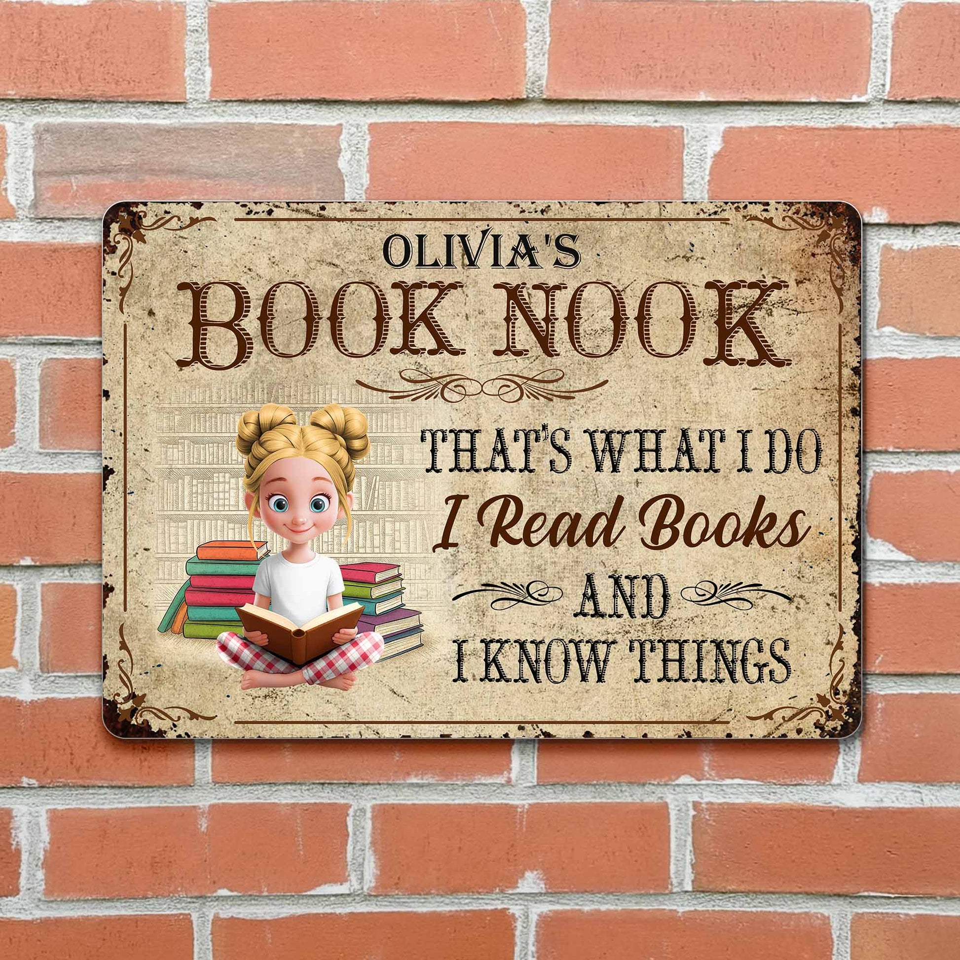 That's What I Do I Read Books And I Know Things, Cartoon Girl