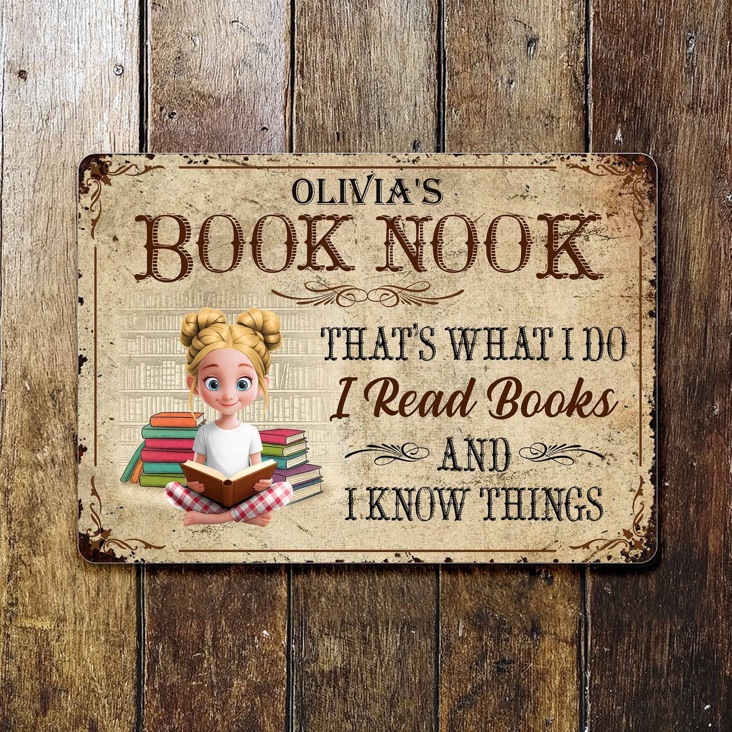 That's What I Do I Read Books And I Know Things, Cartoon Girl