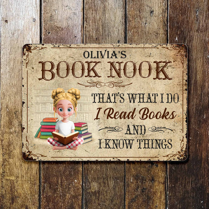 That's What I Do I Read Books And I Know Things, Cartoon Girl