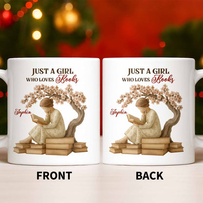 Just A Girl Who Loves Books And Sakura Tree