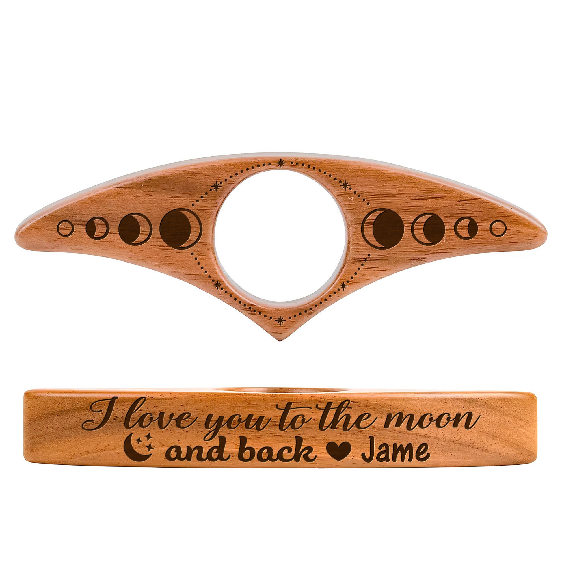 I Love You To The Moon And Back Wooden Book Page Holder