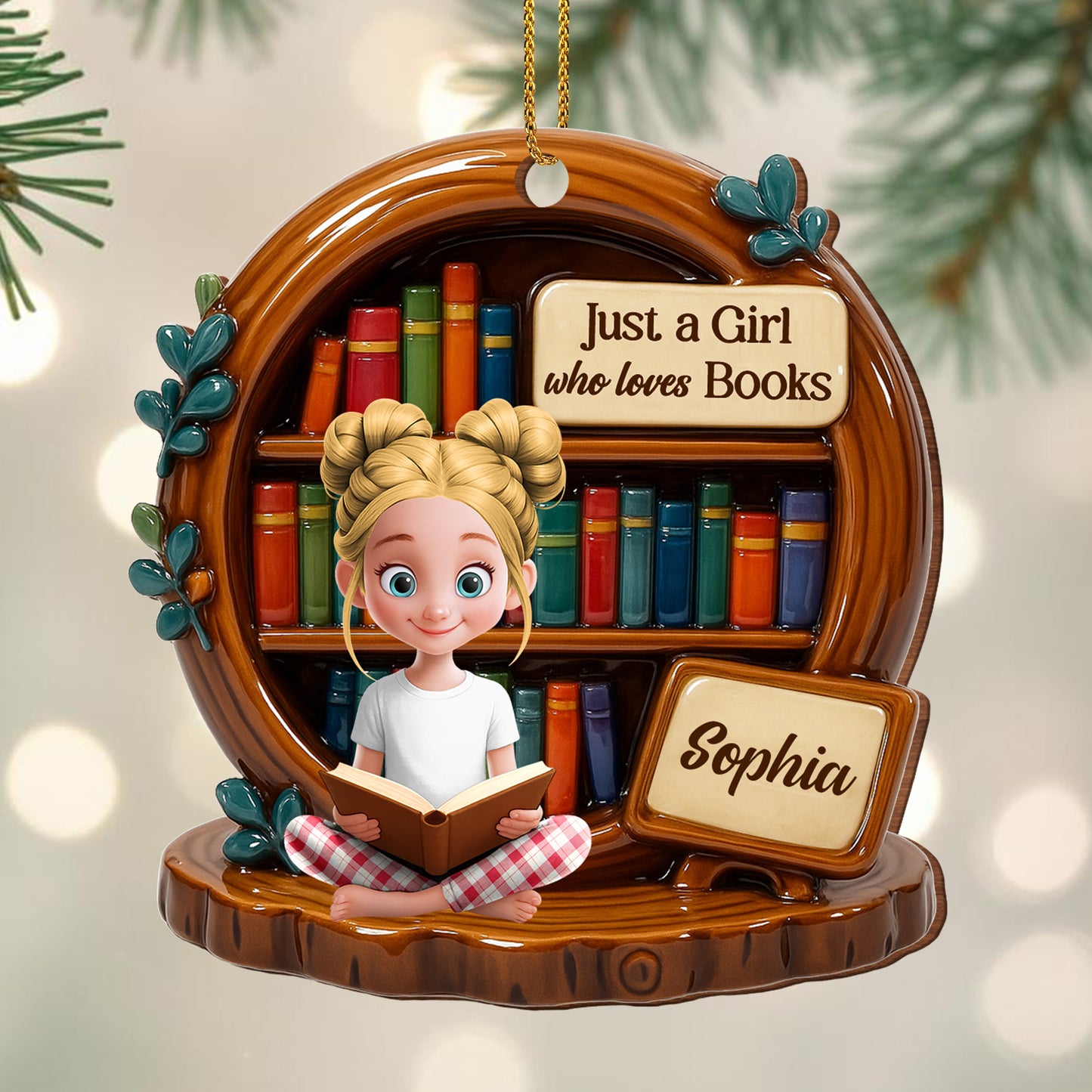 Just A Girl Who Loves Books, Bookworms Delight Ornament