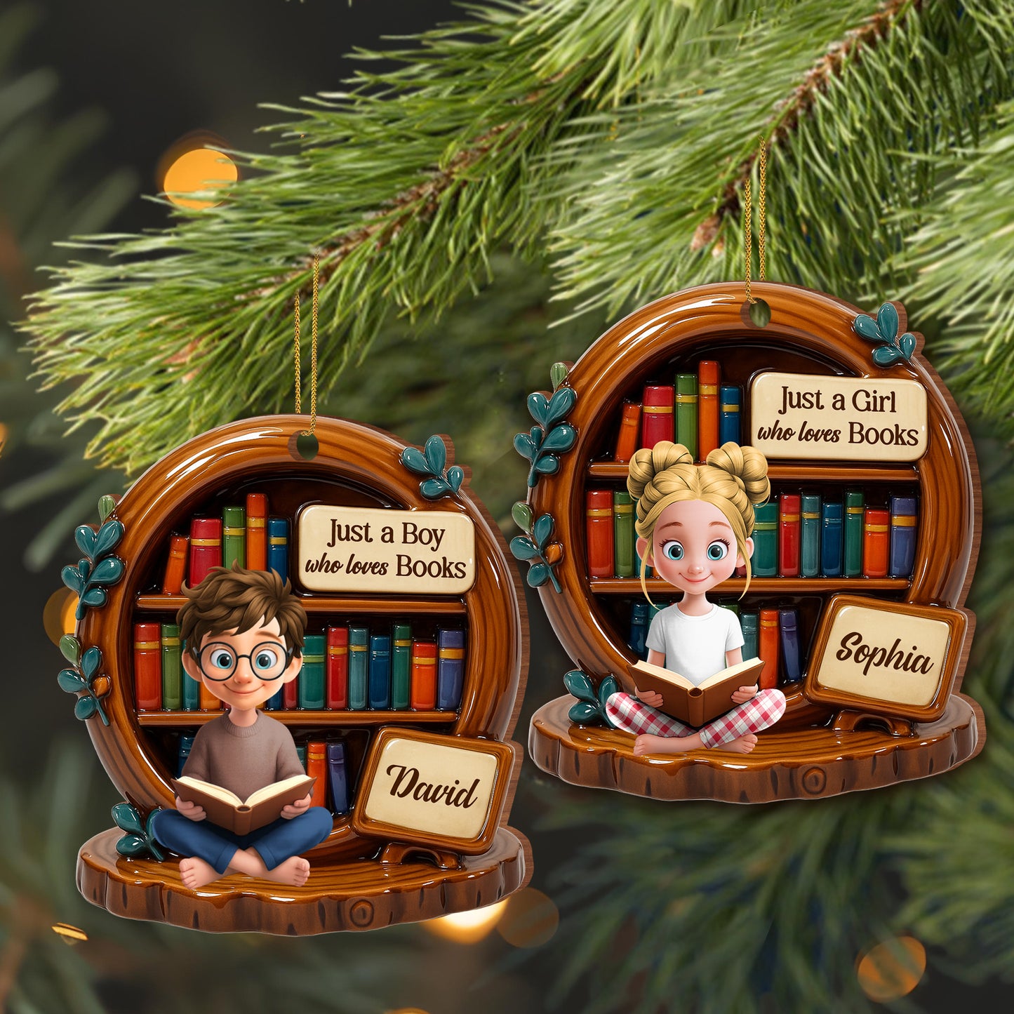 Just A Girl Who Loves Books, Bookworms Delight Ornament