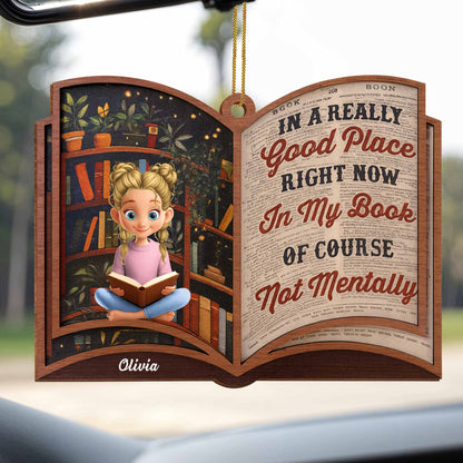 In A Really Good Place, Book And Girl Reading Ornament