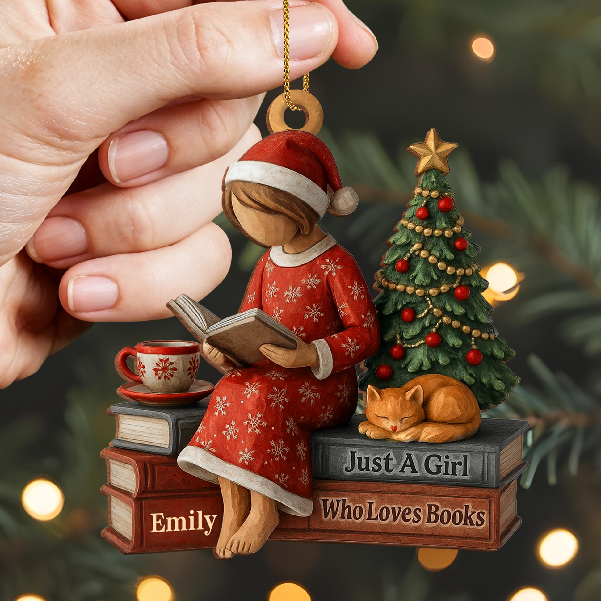 Just A Girl Who Loves Books With Cat