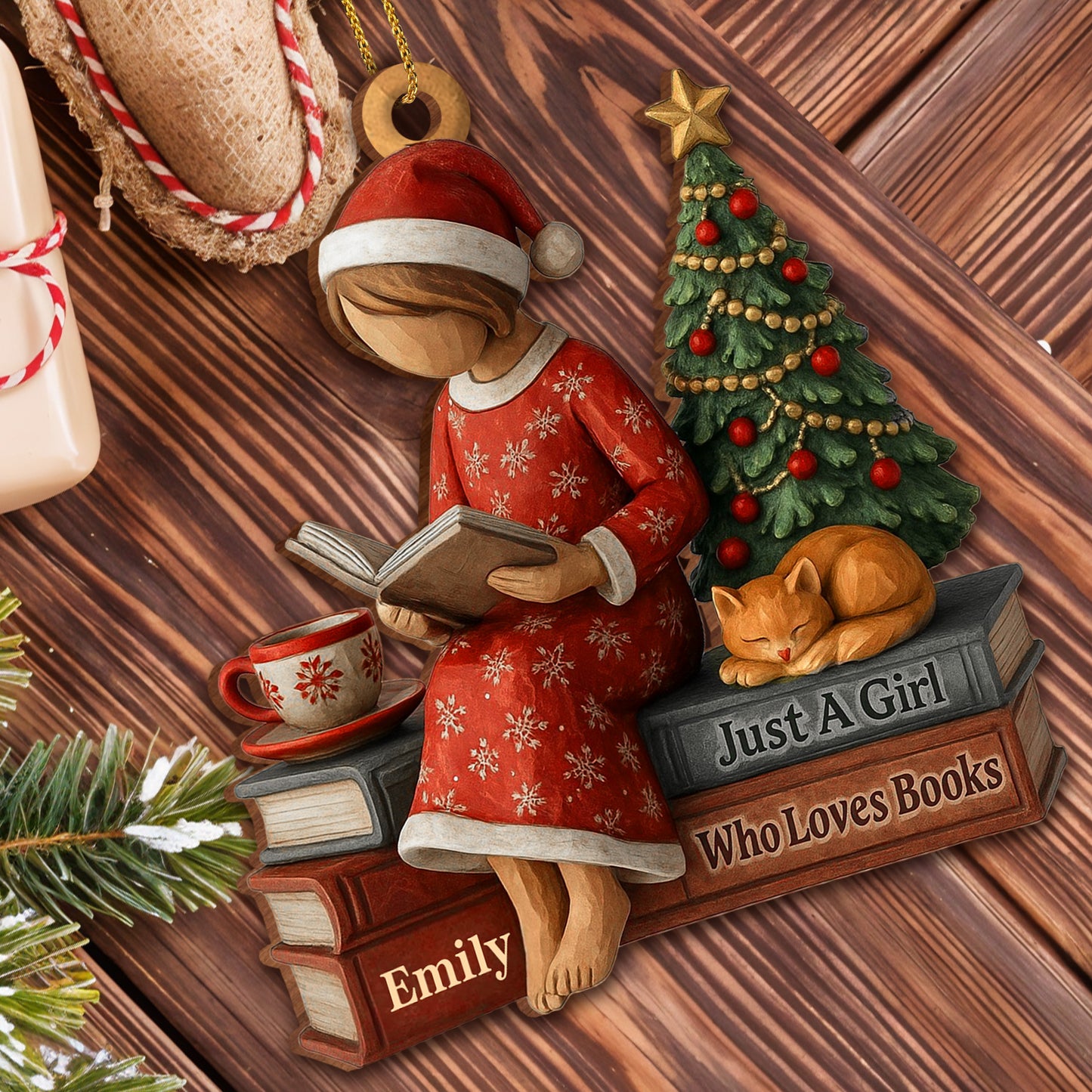 Just A Girl Who Loves Books With Cat