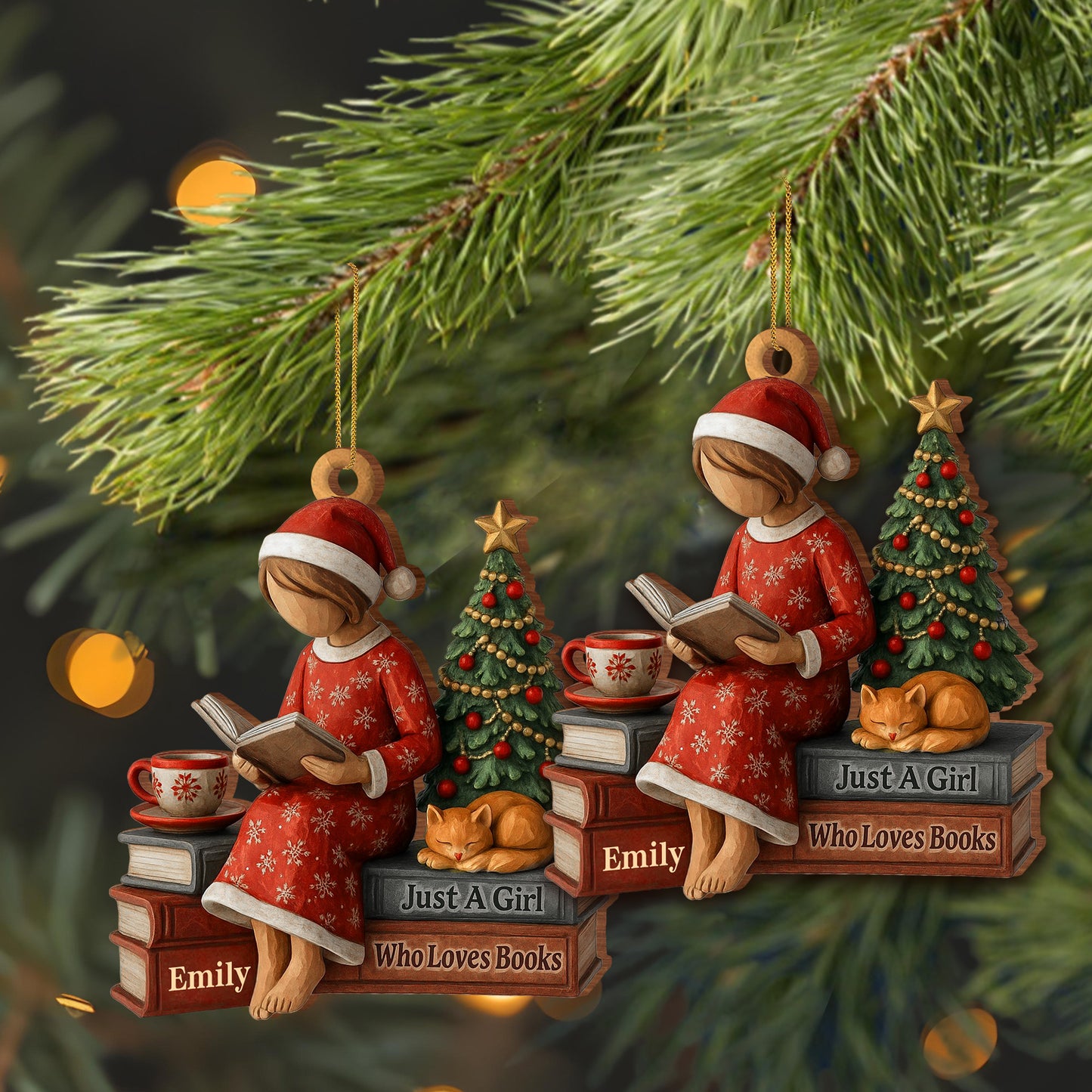 Just A Girl Who Loves Books With Cat