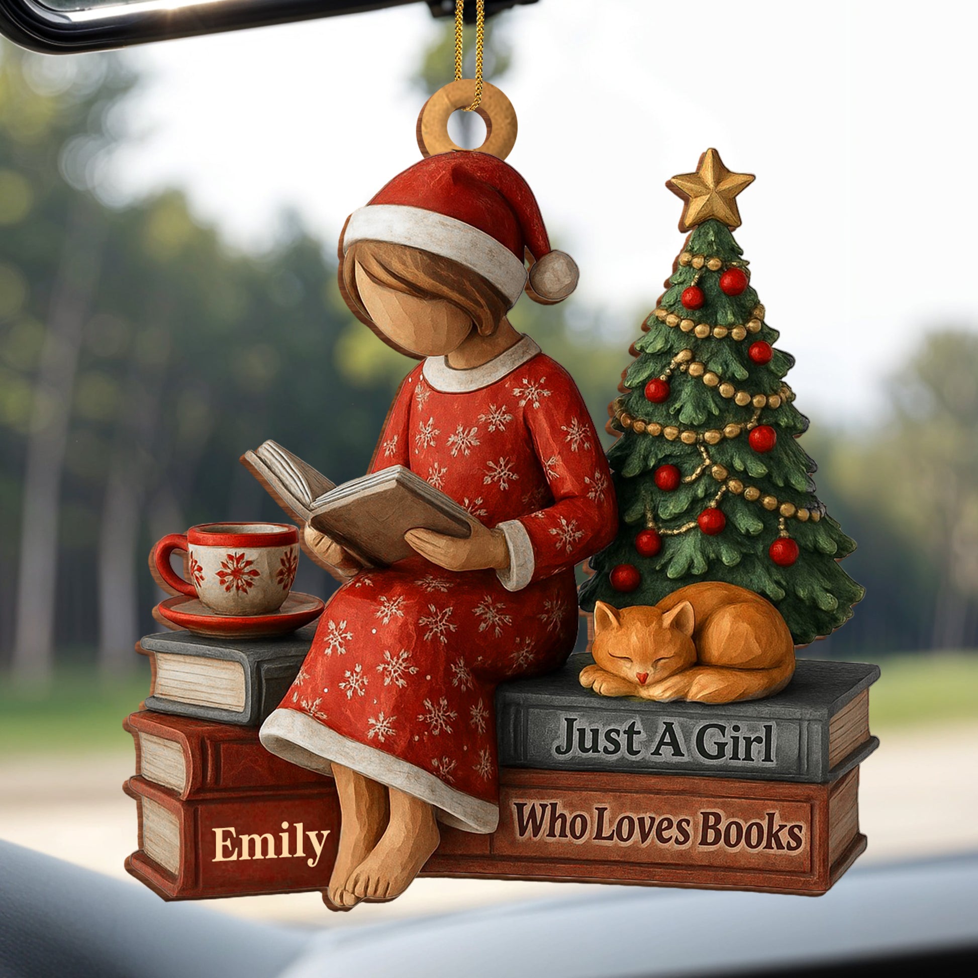 Just A Girl Who Loves Books With Cat