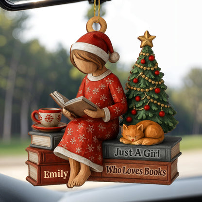 Just A Girl Who Loves Books With Cat