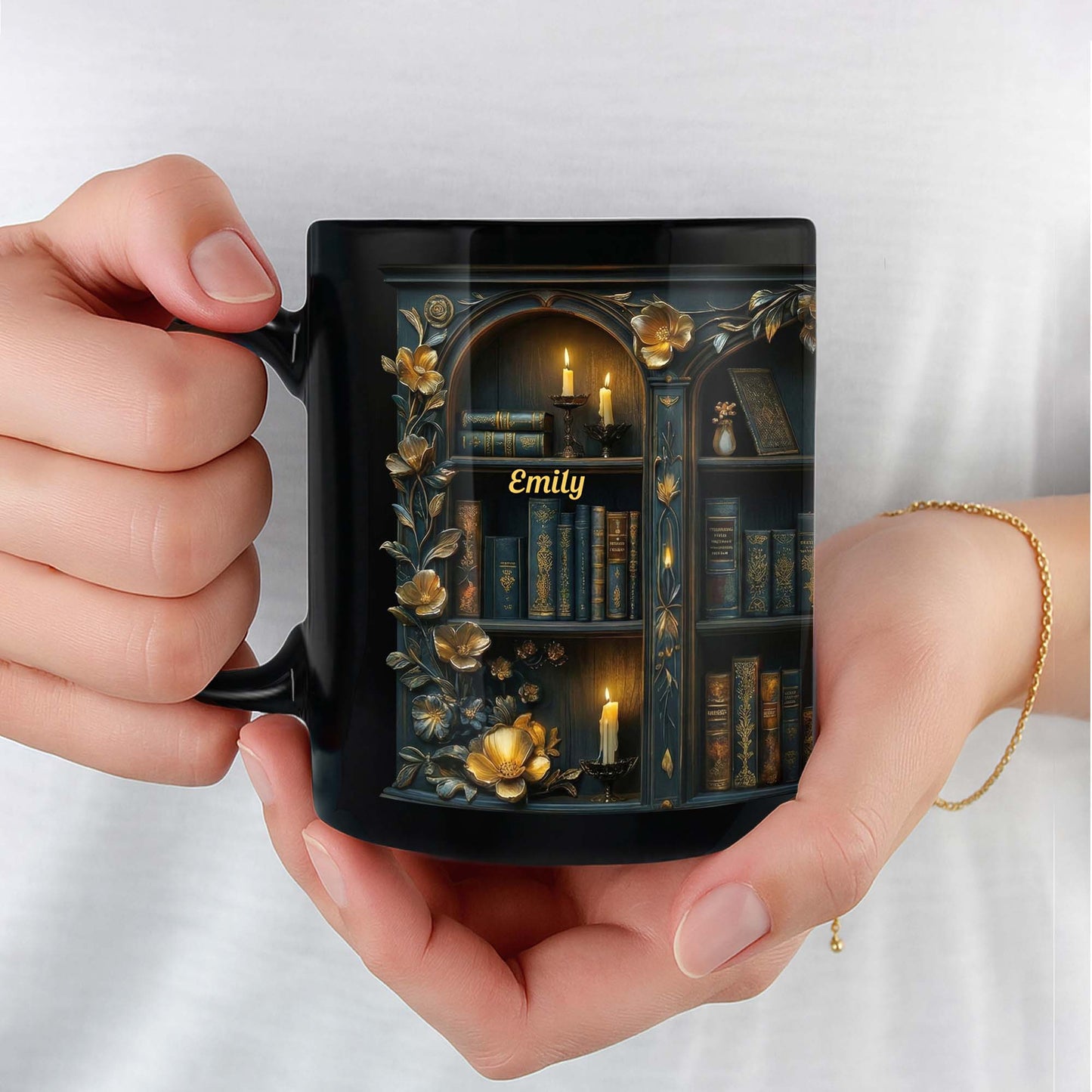 Enjoy Cozy Moments With Floral and Candle Bookshelf Design