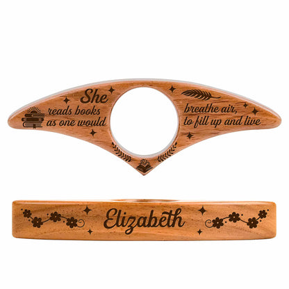 She Reads Books As One Would Breathe Air, Gift For Book Lovers