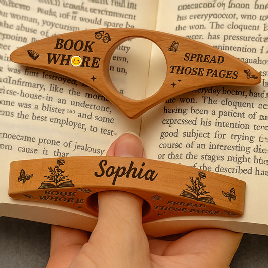 Spread Those Pages Book Page Holder - Personalized Wooden Book Page Holder - BLV031_WOPHO