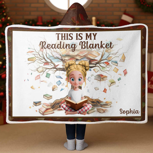 This Is My Reading Blanket Featuring a Young Girl and Books