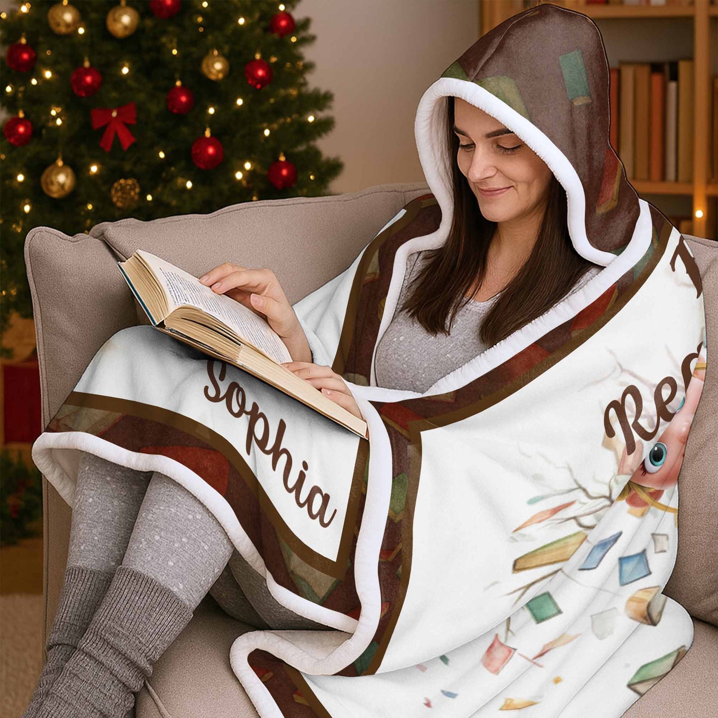 This Is My Reading Blanket Featuring a Young Girl and Books