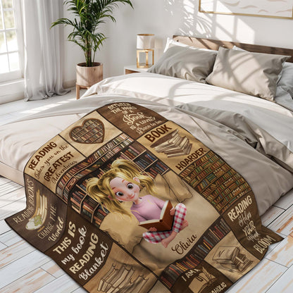 Just A Girl Who Loves Books With Heart-shaped Bookshelf