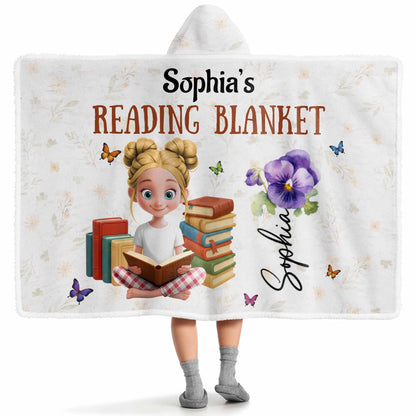Sophia's Reading Blanket With Books and Flowers
