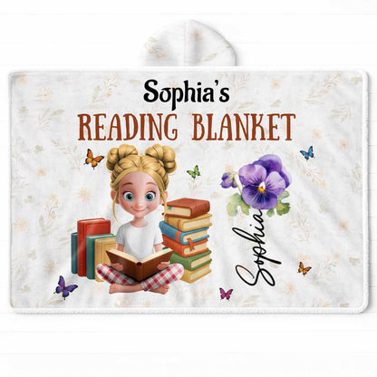 Sophia's Reading Blanket With Books and Flowers
