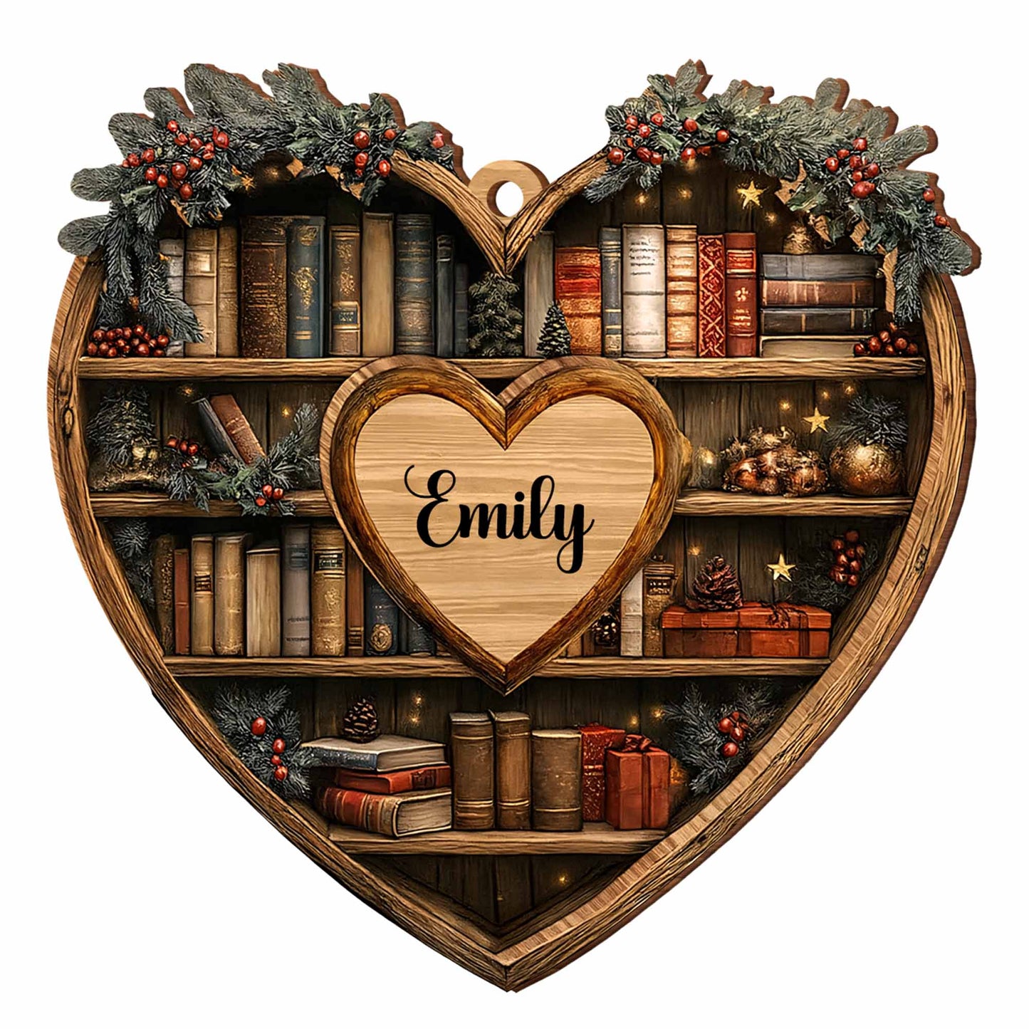 Personalized Keepsake For Bookworms With Heart And Books