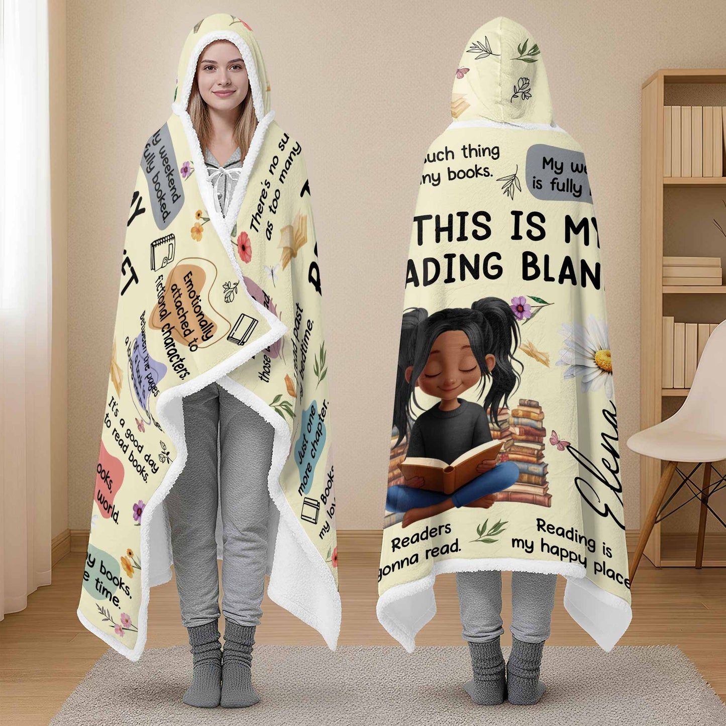 This Is My Reading Blanket With Books And Flowers